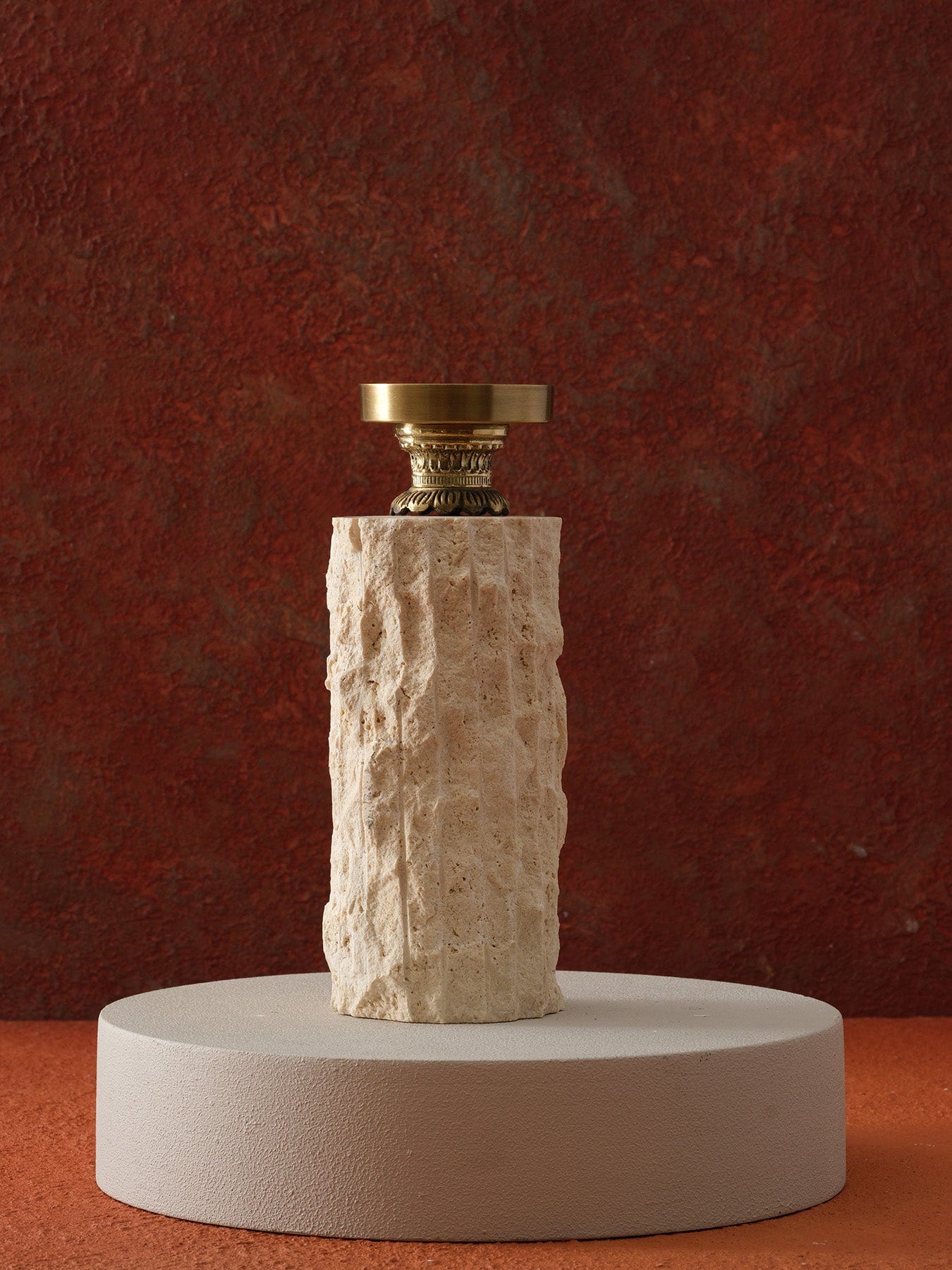 Talia interieurs Bougeoirs en travertin