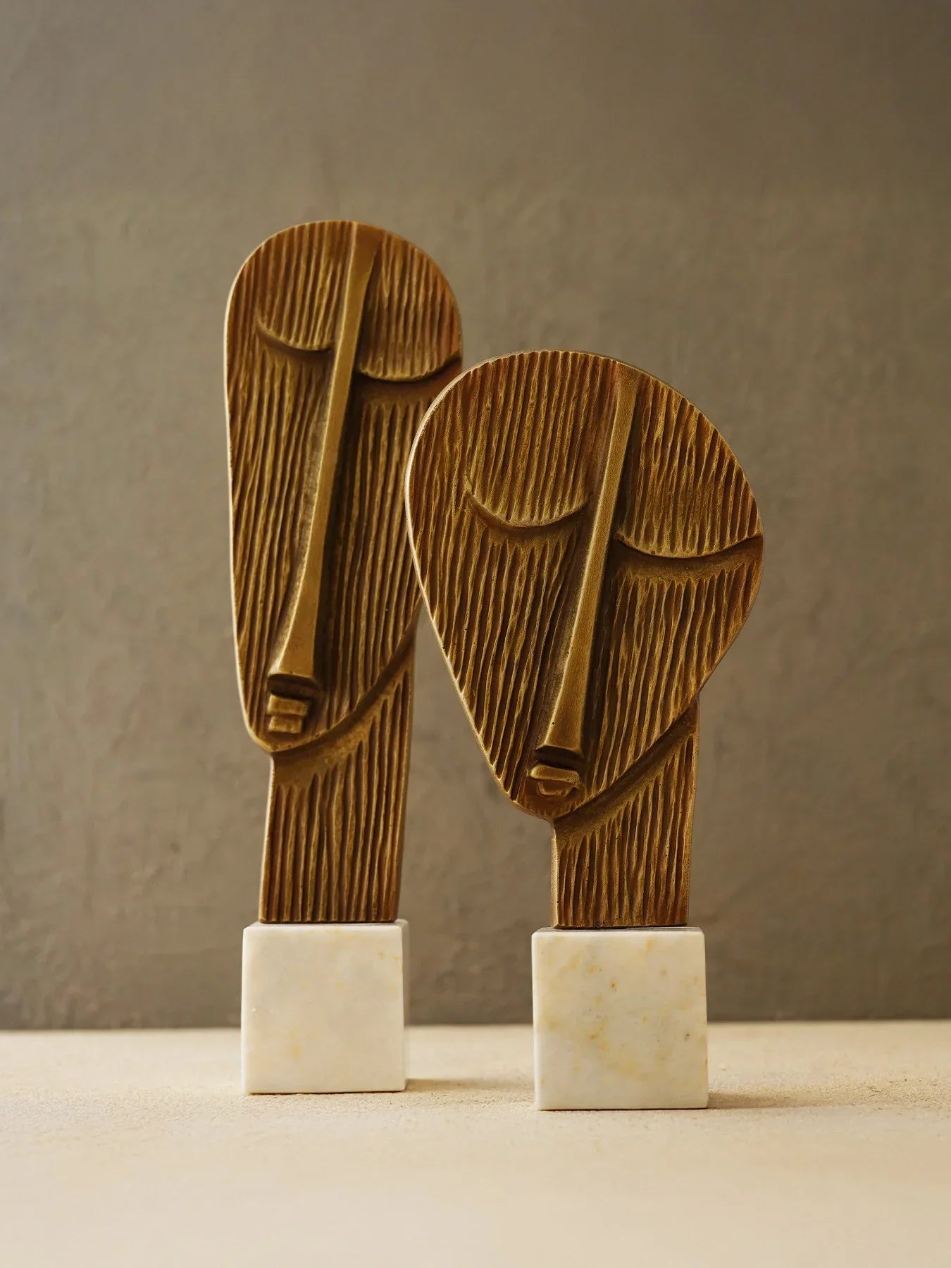 Talia interieurs Ensemble de sculptures abstraites laiton