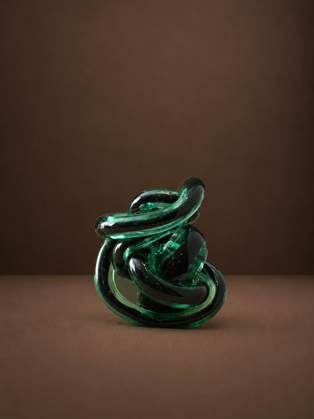 Noeud en verre de Murano vert