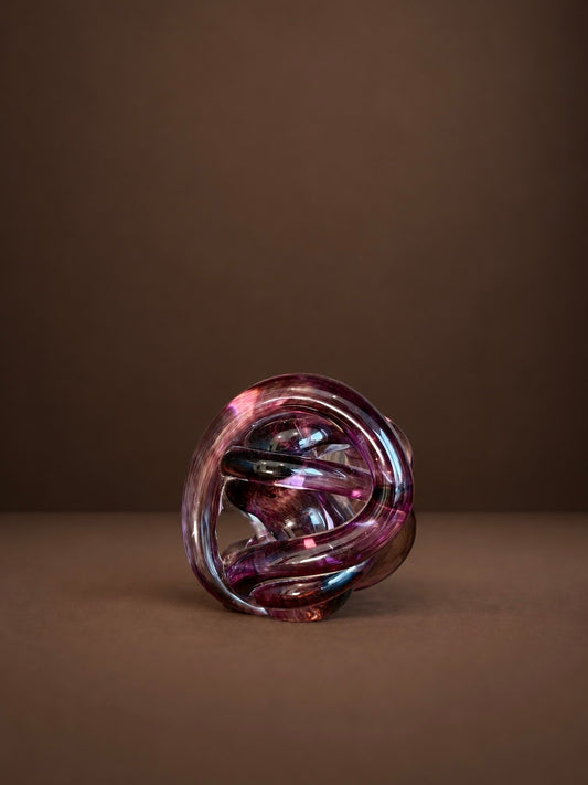 Nœud en verre de Murano violet