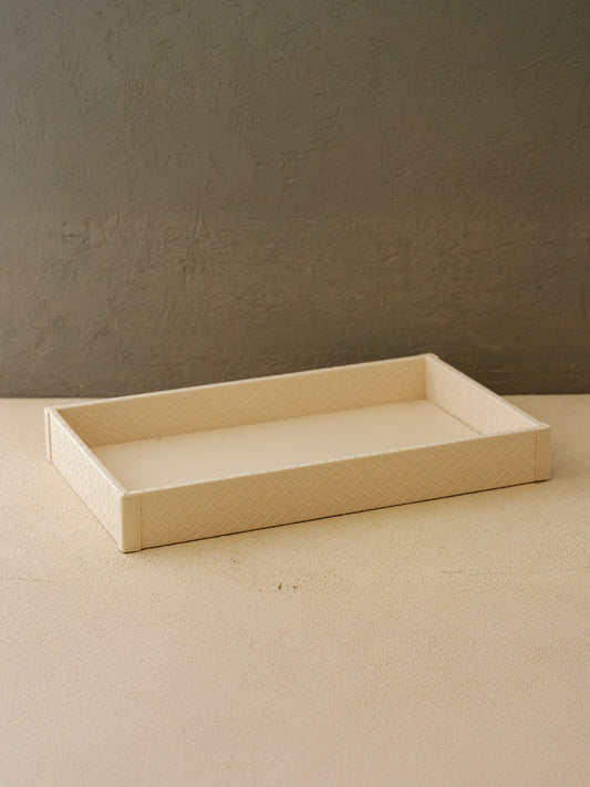 Plateau rectangulaire beige