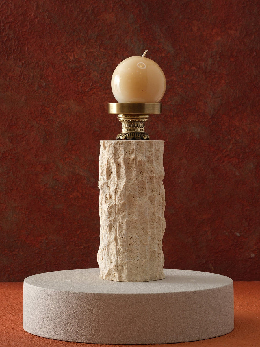 Talia interieurs Bougeoirs en travertin