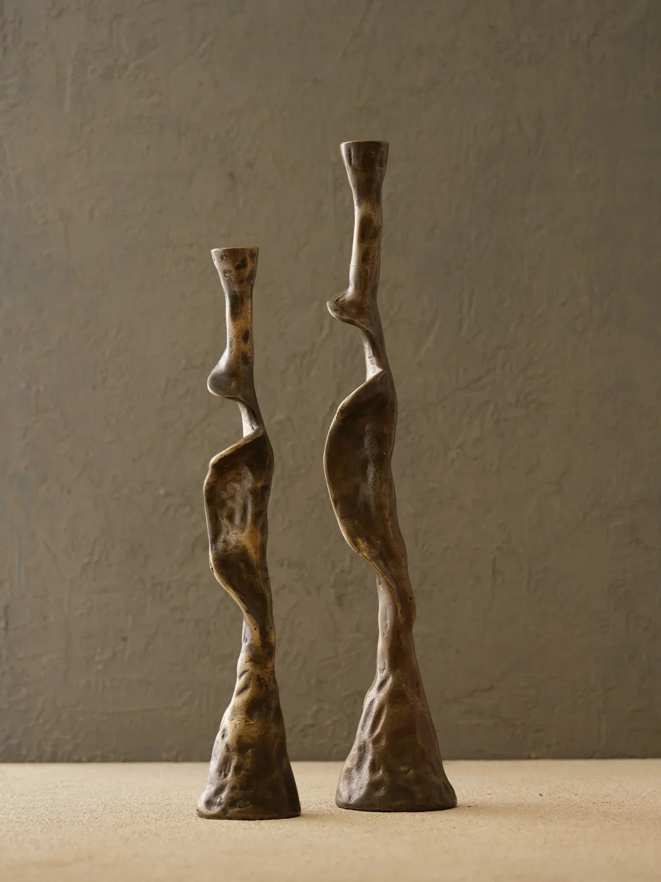 Talia interieurs Bougeoirs Hestia laiton